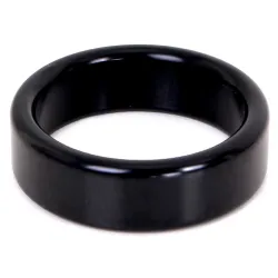 Kiotos Cockring en aluminium Circle 15mm Noir